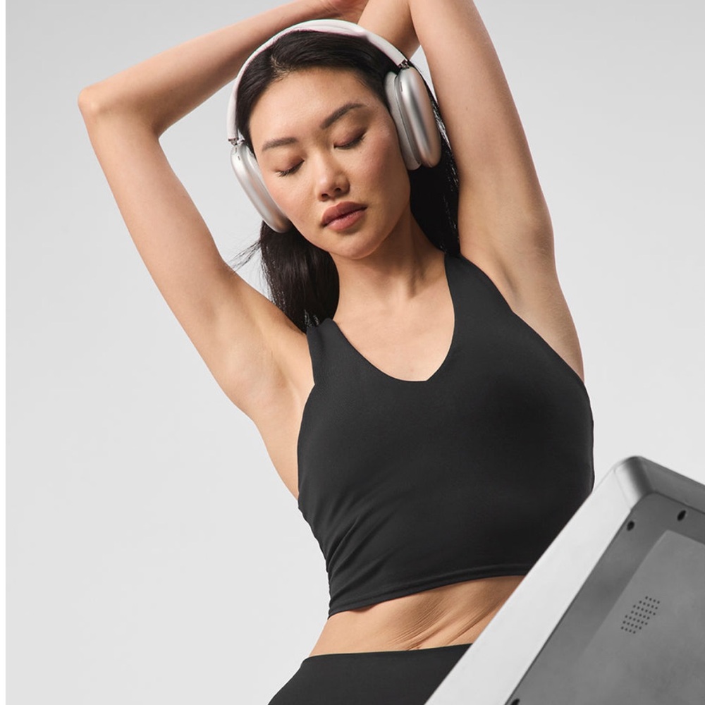 Alo yoga black airbrush real bra tank